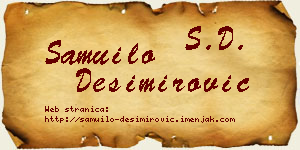 Samuilo Desimirović vizit kartica